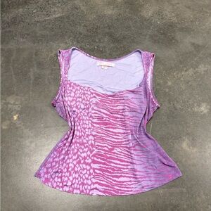 Victoria's Secret Purple Patterned Tank Top